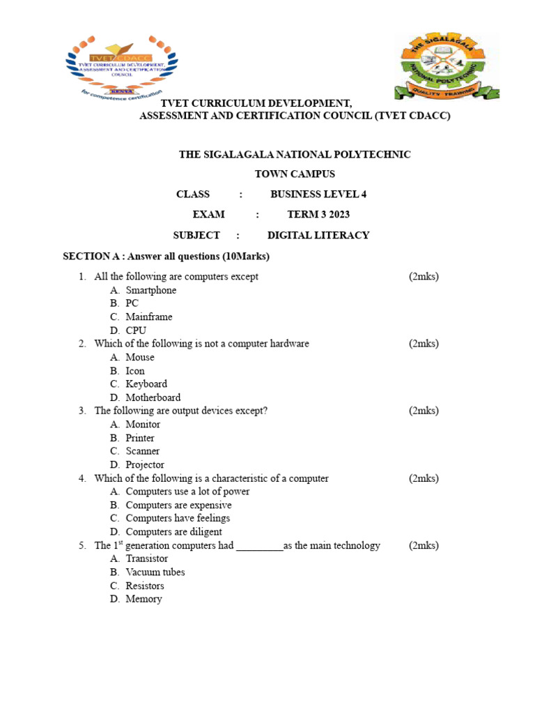 Digital Literacy Level 4 | PDF