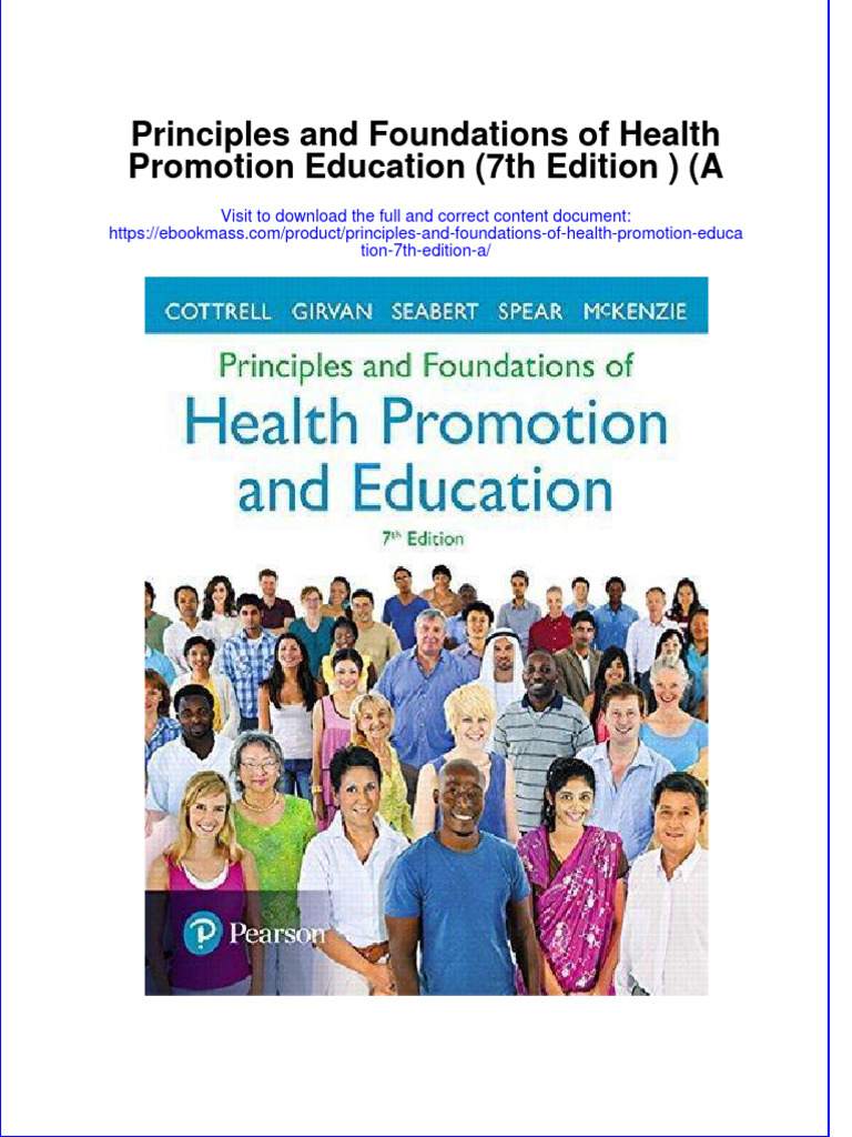 Principles and Foundations of Health Promotion Education 7th Edition A