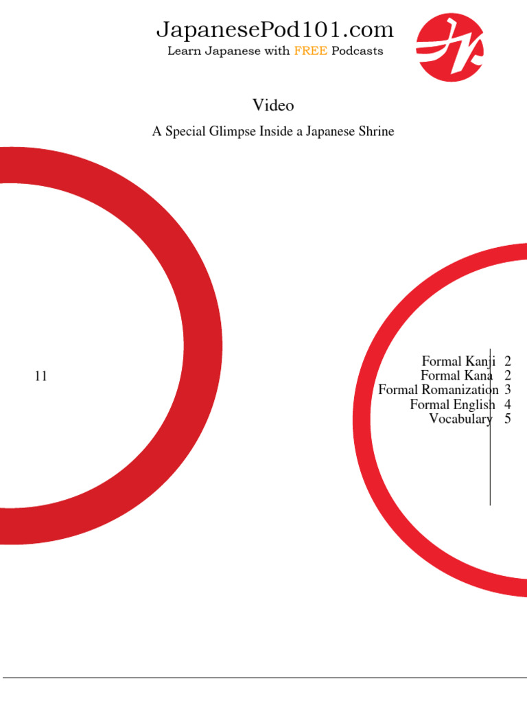 3 - A Special Glimpse Inside A Japanese Shrine - Lesson Notes | PDF