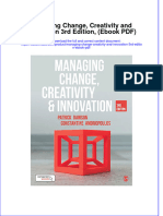 Managing Change Creativity and Innovation 3rd Edition Ebook PDF