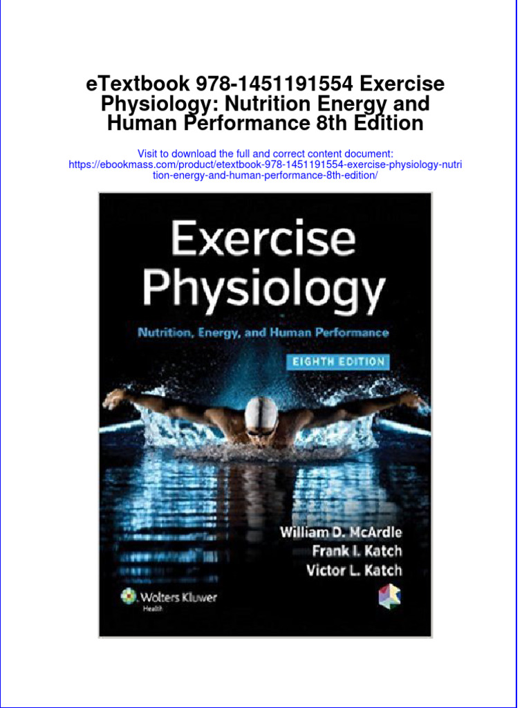 Etextbook 978 1451191554 Exercise Physiology Nutrition Energy and Human