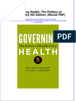 Governing Health The Politics of Health Policy 5th Edition Ebook PDF