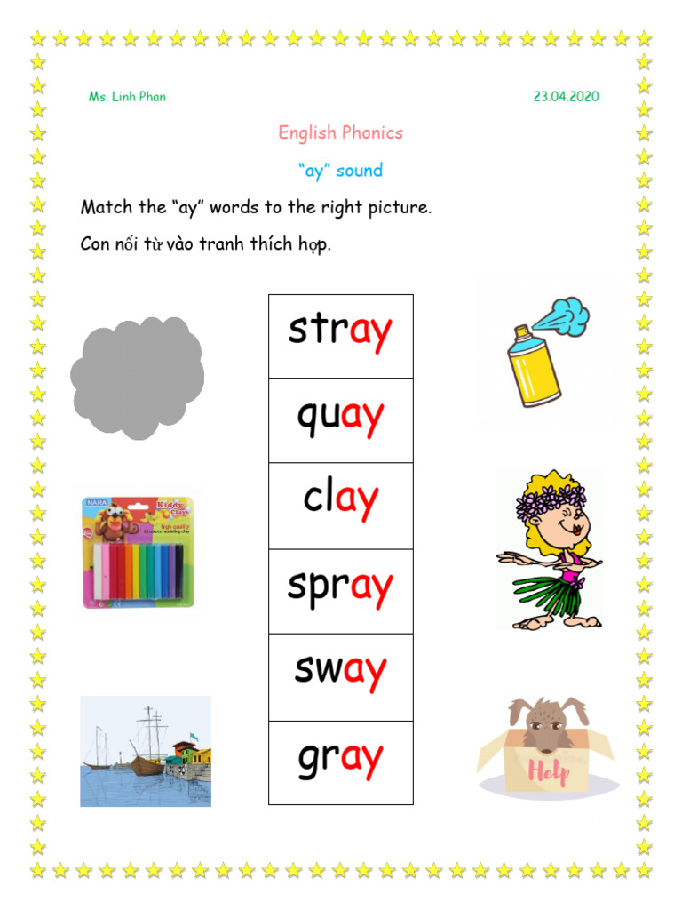 ay worksheet PDF