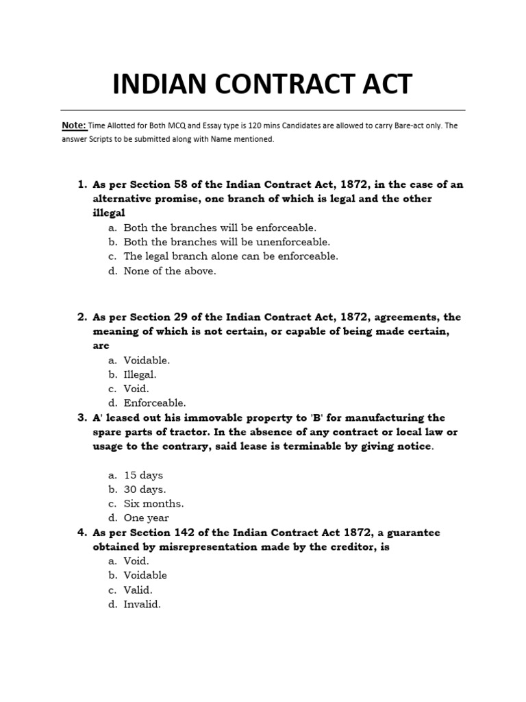 Contract Act PDF Guarantee Indemnity