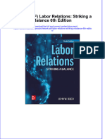 Ebook PDF Labor Relations Striking A Balance 6th Edition