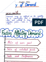 Theory of Demand - Handwritten Notes