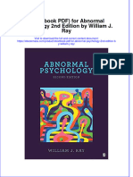 Etextbook PDF For Abnormal Psychology 2nd Edition by William J Ray