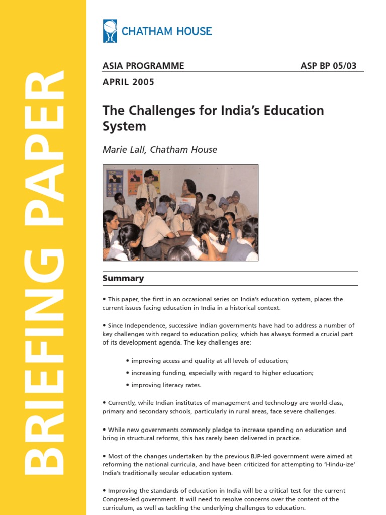 Challenges in Education Sector | PDF