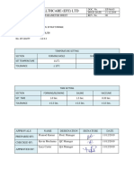 Process Paramater 0.5ML MC-06