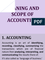 ACCOUNTING -  MEANING,SCOPE AND OBJECTIVE