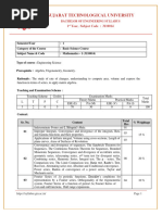 Maths 1 Syllabus