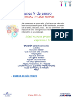 Lunes 8 de Enero: Comienza Un Año Nuevo