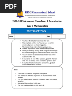 Year 9 Mathematics Term 2 Exam Paper