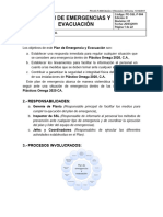 PLAN DE MERGENCIA PO-SSL-P-004 Evacuacion y Emergencia