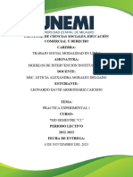 Trabajo de Investigación Modelos de Intervención Institucional