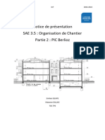 Notice de Présentation SAE 3.5: Organisation de Chantier Partie 2: PIC Berlioz