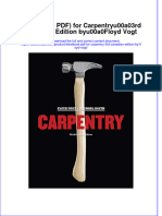 Etextbook PDF For Carpentry 3rd Canadian Edition by Floyd Vogt