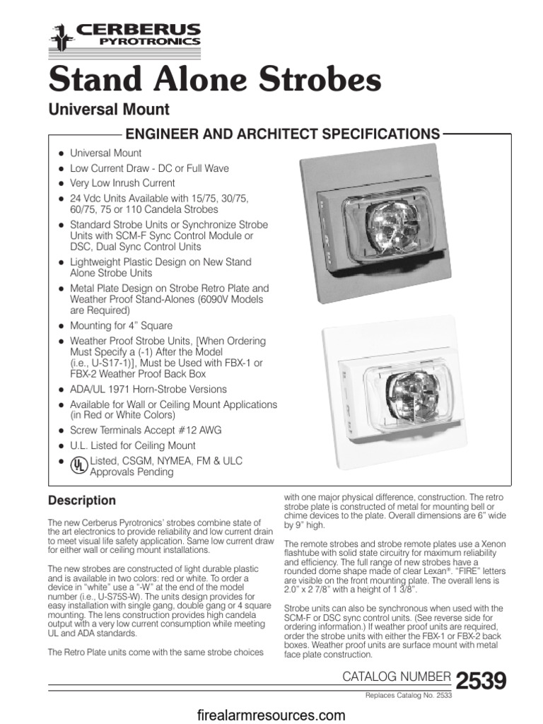 Cerberus Pyrotronics Strobes 2 4952870316 2 | PDF | Electricity ...