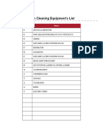 Tank Cleaning Equipment List