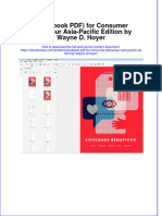 Etextbook PDF For Consumer Behaviour Asia Pacific Edition by Wayne D Hoyer