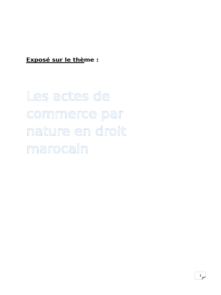 Expose Sur Le Theme | PDF