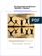 Ebook PDF Organizational Behavior by Mitchell J Neubert