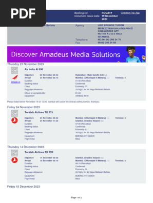 Itinerary