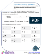 Converting Fractions To Decimal