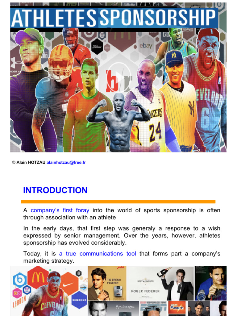 Athletes Sponsorship Pdf Sports Adidas