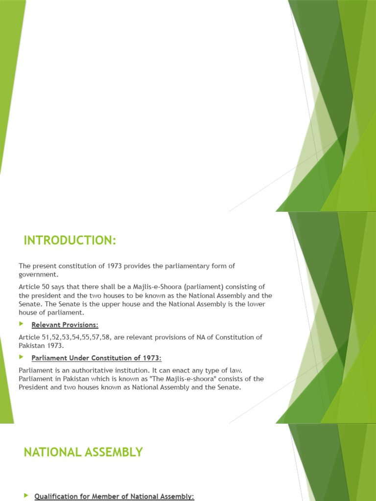 National Assembly vs Senate in Pakistan | PDF | Parliament Of Pakistan ...