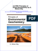 Ebook PDF Principles of Environmental Geochemistry by G Nelson Eby