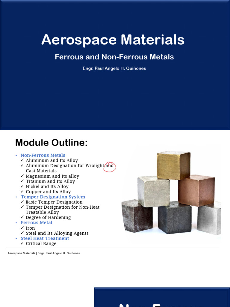 Lecture 5 - Ferrous and Non-Ferrous Metals | PDF | Steel | Alloy