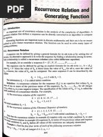 Recurrence Relation and Generating Function 