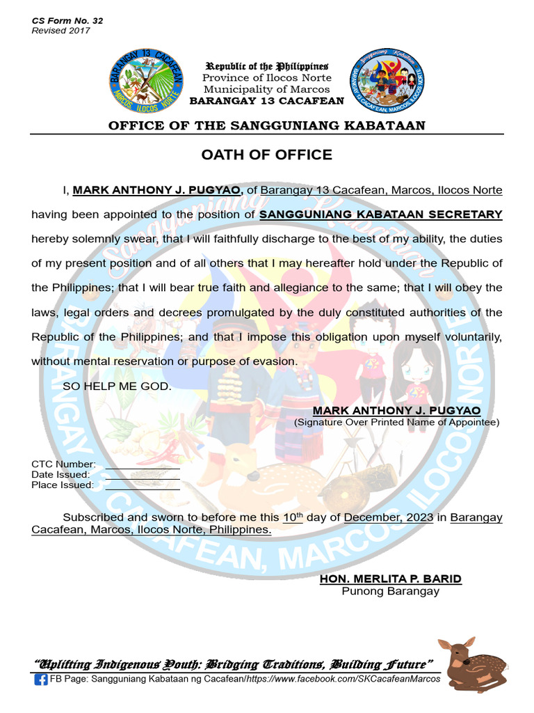 Oath of Office | PDF