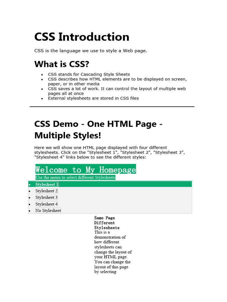 CSS Notes | PDF | Html | Written Communication