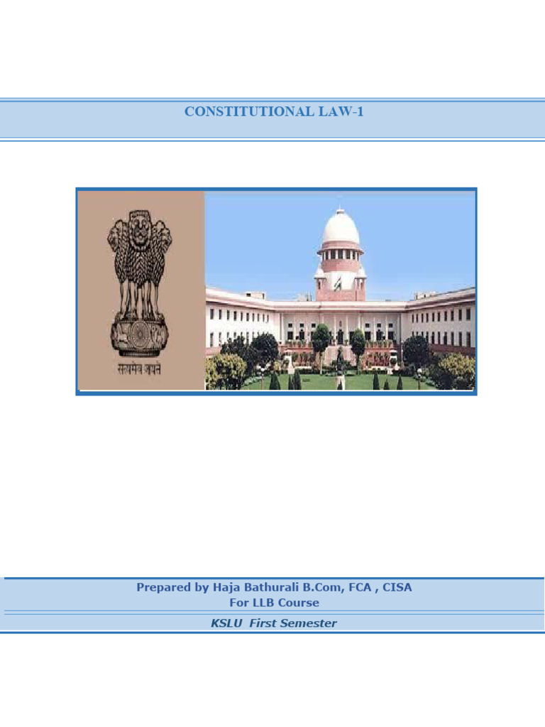 Constitutional Law 1 PDF Citizenship Constitution