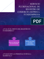 Servicio Plurinacional de Registro de Comercio (Seprec) 2022