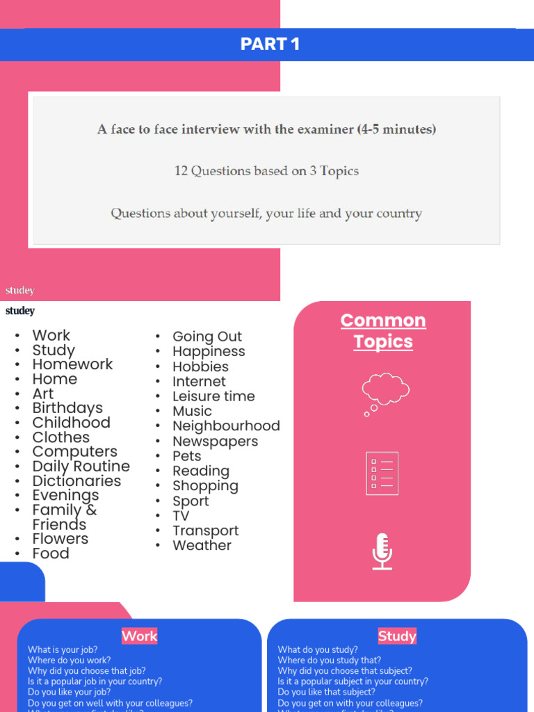 IELTS Speaking Topics and Questions | PDF | Hobbies | Leisure