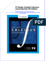 Ebook PDF Single Variable Calculus Early Transcendentals 9th Edition