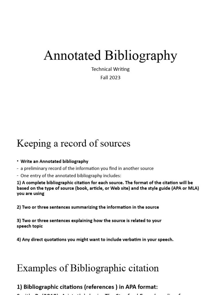 Annotated Bibliographies | PDF | Citation | Bibliography