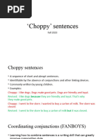 English Composition - Choppy Sentences 1