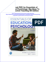 Etextbook PDF For Essentials of Educational Psychology Big Ideas To Guide Effective Teaching 5th Edition