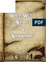 Wild West Names & Nicknames