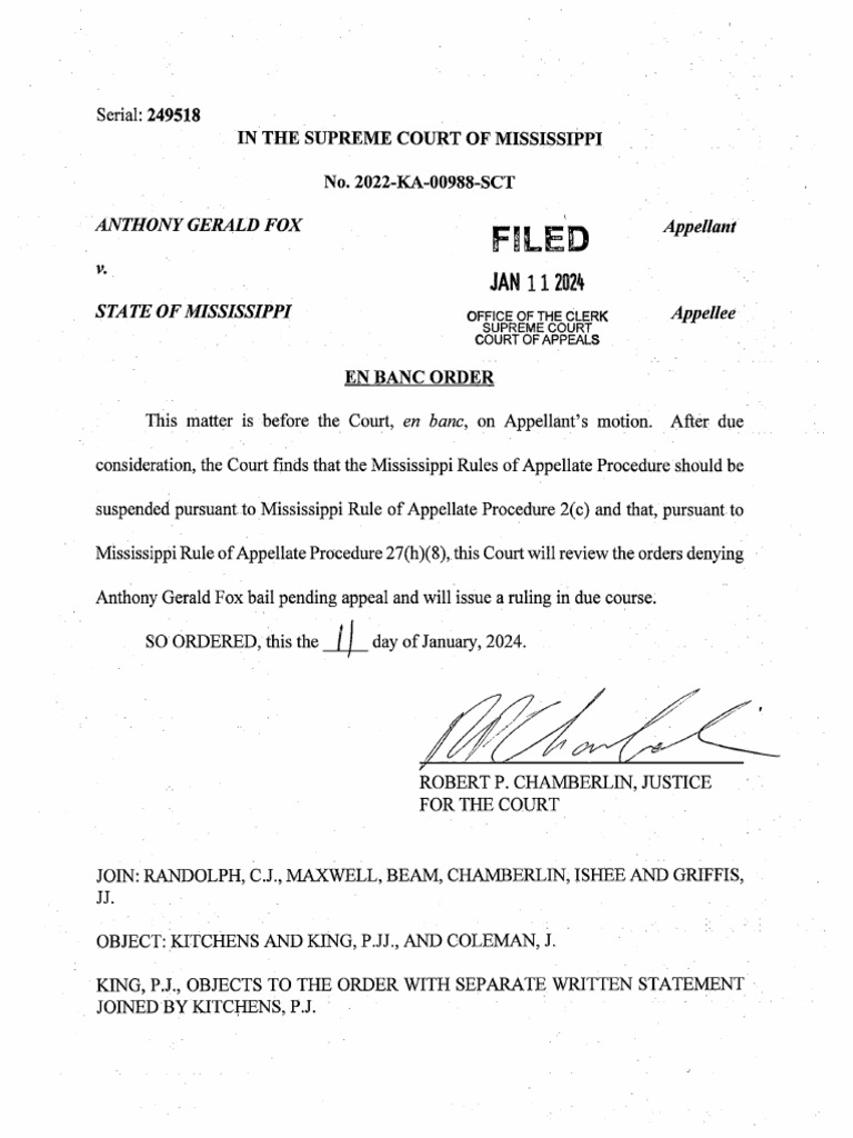 Fox Supreme Court Bond PDF United States Courts Of Appeals Bail