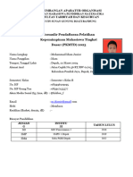 Formulir Pendaftaran PKMTD 2023