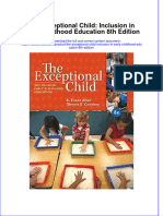 The Exceptional Child Inclusion in Early Childhood Education 8th Edition