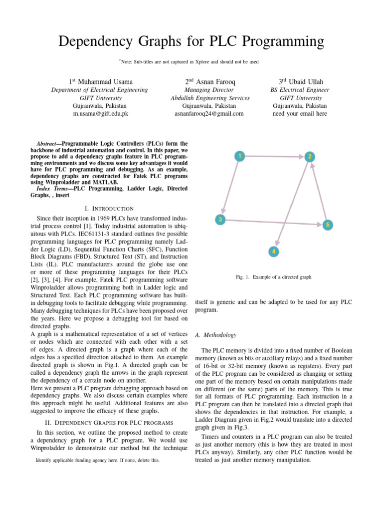 Directed Graphs in PLC Programming IEEE Format v2 | PDF | Programmable ...