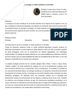 La Ecología, El Medio Ambiente y El Hombre