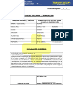 Formato de Licitud de Fondos para Transferencias Entre Cliente y Empresa