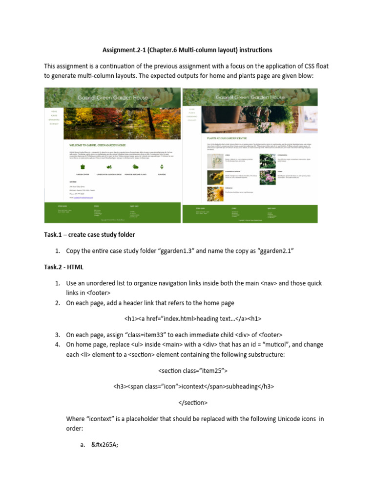 A2-1 Instructions | PDF | Html Element | Computer Science